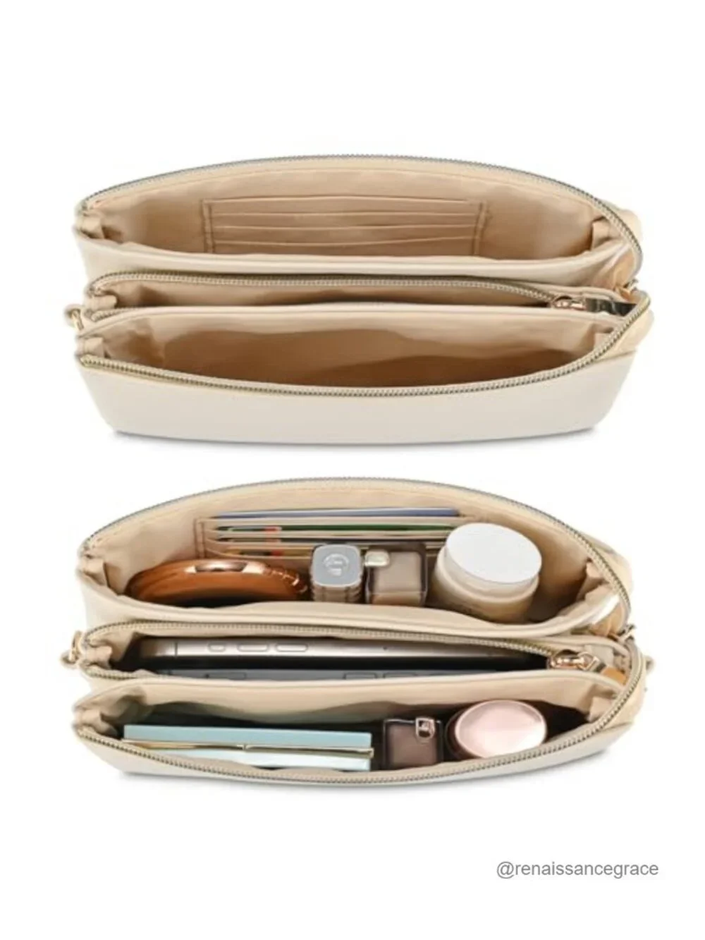 Vegan Leather Crossbody Wristlet Clutch Bag with Strap, Compact Evening Handbag